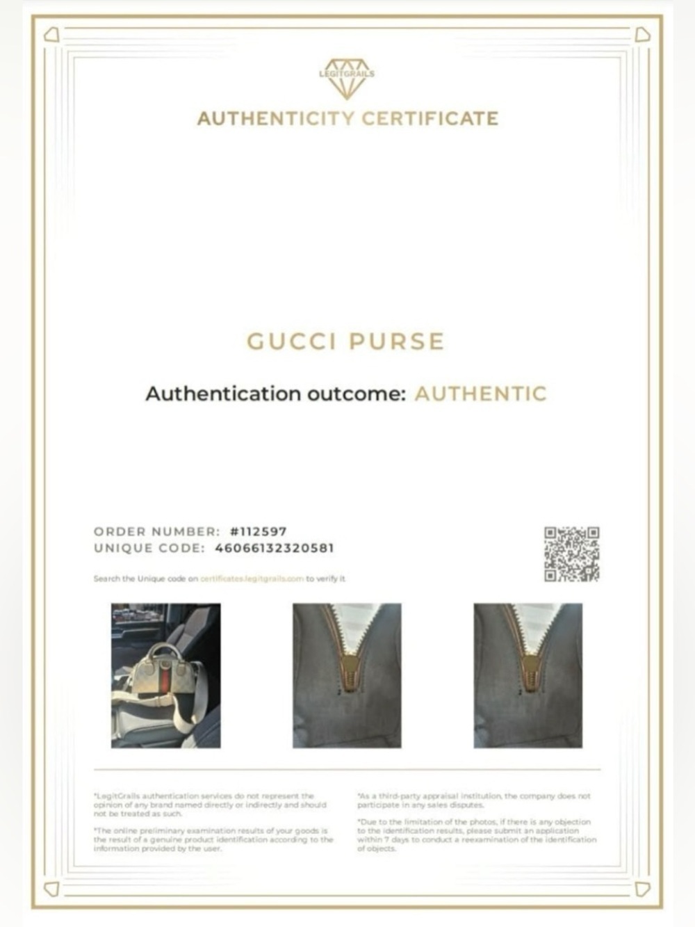 READ Gucci Authentic GG Supreme Ophidia Mini Top Handle Bag Web Crossbody COA - Picture 6 of 6